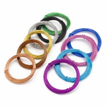 Алюминиевая Проволока 1мм/10м, Микс 10 цветов, 1мм, 10катушек/набор, около 10м/катушка, (УТ100031206)