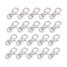 Застежка Поворотный Карабин-Лобстер, Сплав, Цвет: Платина, Размер: 35х16.5х6мм, Отверстие 8.5х5мм, (УТ100031294)