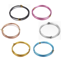 Алюминиевая Проволока для Рукоделия 1мм/5м, Микс 6 цветов, 1мм, около 5м/катушка, 6 катушек/набор, (УТ100031498)