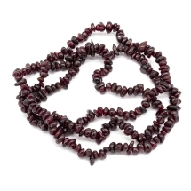 Бусины Натуральный Гранат, на нитях, Крошка, 5-7мм, Отверстие: 0.8мм, около 78см/нить, (УТ100031514)