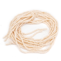 Бусины Стекляные Гальваника, Перламутровое Покрытие, Граненые, Рондель, Туманная Роза, 4х3мм, Отверстие 0.4мм, около 110шт/40см/нить, 10нитей/упаковка, (УТ100031521)