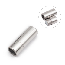 Застежка Магнитная Нержавеющая Сталь Колонка, 12х7мм, Отверстие 5мм, (УТ100031534)