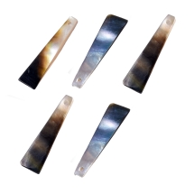 Подвески Натуральный Черный Перламутр, Трапеция, 30х70х1мм, Отверстие 1мм, (УТ100031541)