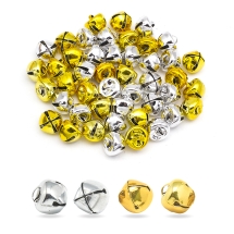 Набор Подвески Шармы Железные Колокольчики, Золото и Серебро, 10мм, 2 цвета/25шт, 50шт/упак, (УТ100031643)