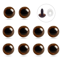 Глазки для Игрушек и Кукол со Штифтом и Фиксатором Пластиковые, Сиена, 11мм, (УТ100031656)