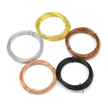 Алюминиевая Проволока 1мм/10м, Микс 5 цветов, 1мм, 5 катушек/набор, около 10м/катушка, (УТ100031688)