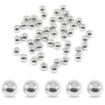 Бусины-Разделители Латунь Круглые, Платина, 4х3.5мм, Отверстие 1.5мм, (УТ100031981)