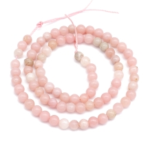 Бусины Натуральный Розовый Опал Круглые, 4мм, Отверстие 0.8мм, около 80шт/38см/нить, (УТ100031989)