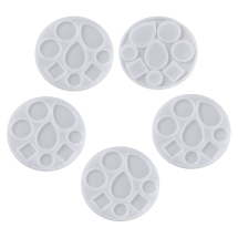 Силиконовая Форма Молд для Рукоделия Плоская Круглая, Микс Форм, 92х5мм,(УТ100032004)