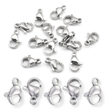 Застежка Карабин-Лобстер Нержавеющая Сталь, 9х6х3мм, Отверстие 1мм, (УТ100032039)