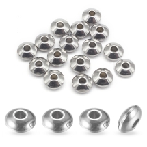 Бусины-Разделители Нержавеющая Сталь Рондель, 6х3мм, Отверстие 2мм, (УТ100032047)