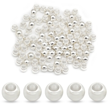 Бусины-Разделители Сплав Овальные Тибетский Стиль, Серебро, 6x7мм, Отверстие 3.5мм, 100шт/упак, (УТ100032064)