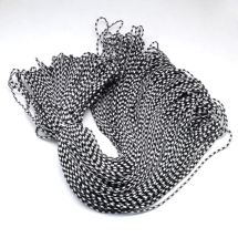 Шнур Паракорд Полиэстер и Спандекс Полосатый, Черно-Белый, 2мм, около 100м/связка, (УТ100032073)