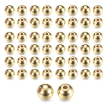 Бусины-Разделители Латунь Круглые, Покрытие Золото 16К, 4х3.5мм, Отверстие 1.5мм, (УТ100032079)