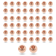 Бусины-Разделители Латунь Круглые, Розовое Золото, 4х3.5мм, Отверстие 1.5мм, (УТ100032080)