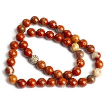 Бусины Натуральная Красная Яшма Круглые, 8-8.5мм, около 42шт/38см/нить, (УТ100032109)