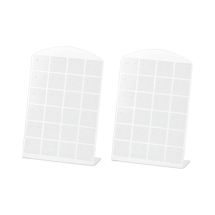 Подставка для Сережек Пластиковая Прозрачная, Бесцветная, 8.7x3.5x13.5см, (УТ100032127)