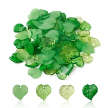 Набор Подвески Кулоны Акриловые Лист, Микс, 15-16x15-16x2мм, Отверстие 1-1.5мм, 100шт/упак, (УТ100032275)