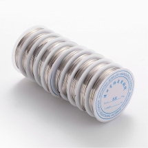 Медная Проволока для Рукоделия 0.2мм/35м, Серебро, 0.2мм, около 35м/катушка, 10 катушек, (УТ100032287)