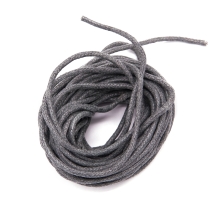 Шнур Вощеный Хлопковый для плетения, Макраме и бижутерии, Темно-Серый, 2мм, (УТ100032462)