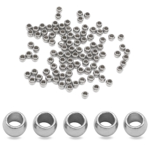 Бусины-разделители, Нержавеющая Сталь, Круглые, 3х2мм, Отверстие 1мм, (УТ100032471)