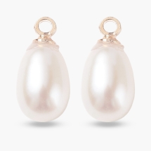 Кулон Подвеска Натуральный Речной Жемчуг Капля, Фурнитура Латунь, Светлое Золото, 11-12.5x5-7мм, Отверстие 1.5мм, (УТ100031951)