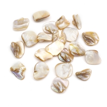 Бусины Речной Перламутр Самородки, Светлый Хаки, 18-22x15-21x7.5-10мм, Отверстие 0.8мм, около 200шт/500г, (УТ100032332)