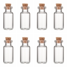 Стеклянная Бутылочка для Бисера и Бусин с Пробкой, 35х16мм, Горлышко 10мм, Объем 6мл, (УТ100032336)