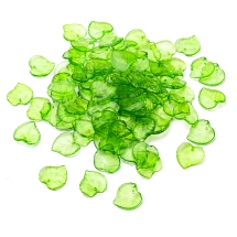 Подвески Кулоны Акриловые Лист Прозрачные, Зеленые, 15х15х2мм, Отверстие 1.5мм, около 1600шт/500г, (УТ100032344)