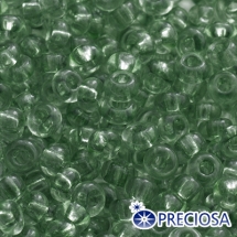 Бисер Preciosa 10/0 цв. 01163, Фасовка 50г, 10 упаковок по 5г, Прозрачный Солгель Окрашенный CSD, Зеленый, Круглый, (УТ100032639)